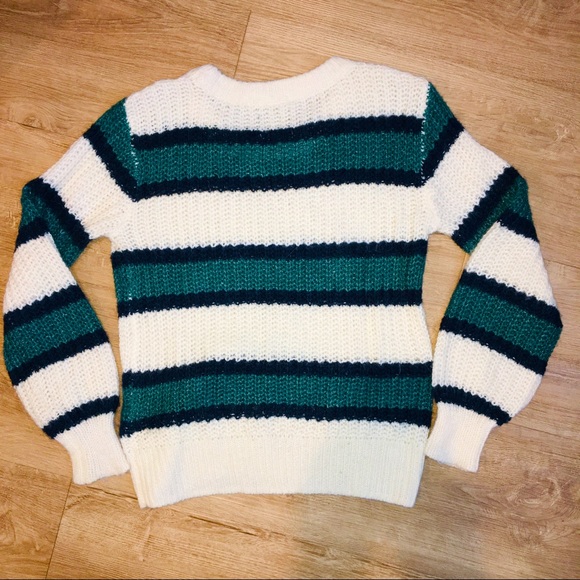 NWOT Alpaca Wool Striped Sweater SZ M - Picture 6 of 12